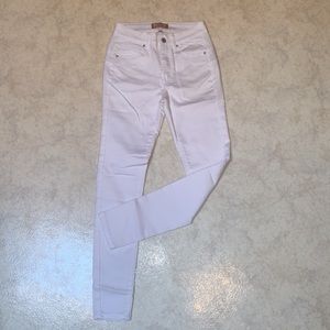 HIGH WAISTED WHITE JEANS WITH BUTT LIFT -wax jeans